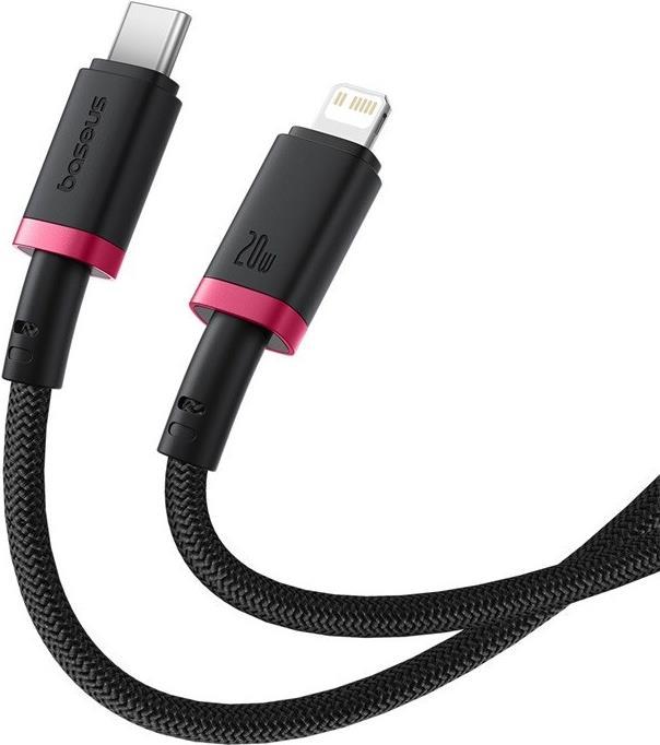 Image du produit Baseus Câble de recharge rapide Dura Type-C pour iP 20 W 1 m Noir Rouge (1 m, USB 4.0, 20 W)