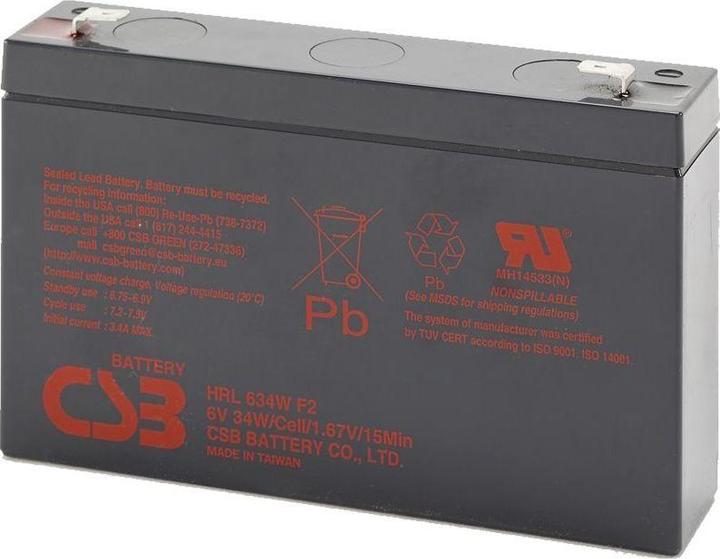 Actual product image CSB Battery 6V 9Ah (HRL634WF2)