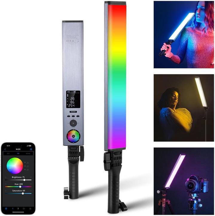 Actual product image Neewer Lamp BH30S RGB LED Stick 2500K-10000K