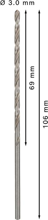 Immagine prodotto Bosch Professional Zubehör Trapano PRO Metal HSS-G, 3,2 x 69 x 106 mm (3,2 mm)