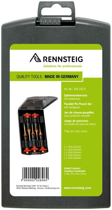 Actual product image Rennsteig Tools pin punch set