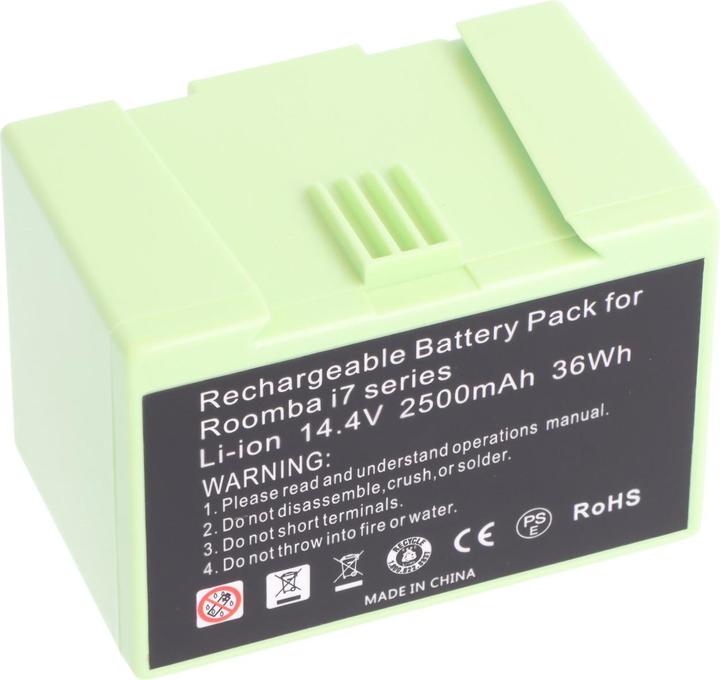 Image du produit AccuCell Batterie compatible avec iRobot Roomba e5, Roomba i7, Li-ion, 14,4V, 2500mAh, 36,0Wh