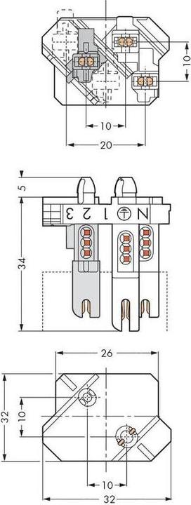Actual product image Wago 267-113 Socket part 0.5-1 qmm white