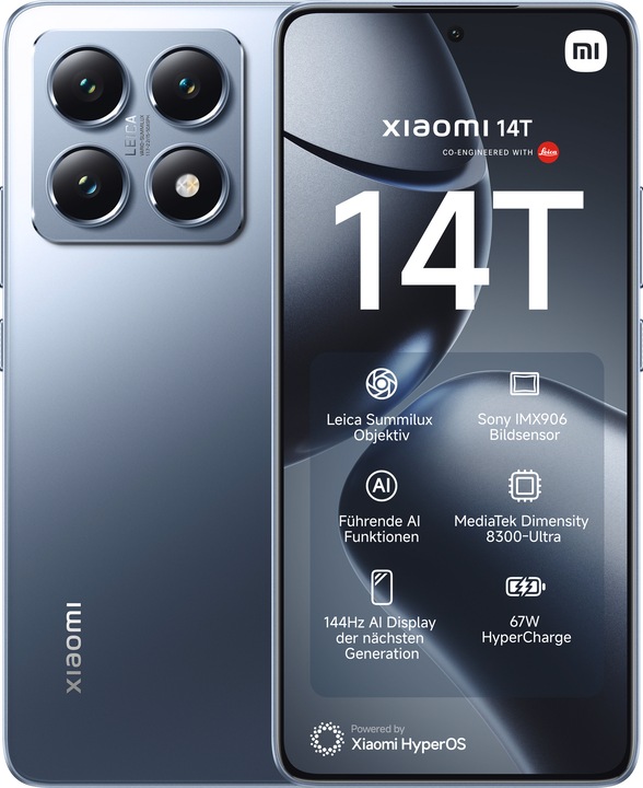 Xiaomi 14T (256 GB, Titan Blue, 6.67", Dual SIM, 50 Mpx, 5G)