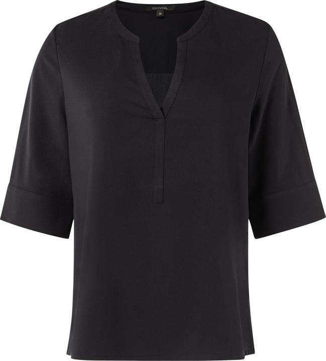 Comma Bluse Twill-Bluse im Relaxed Fit mit Tunika-Ausschnitt (36)