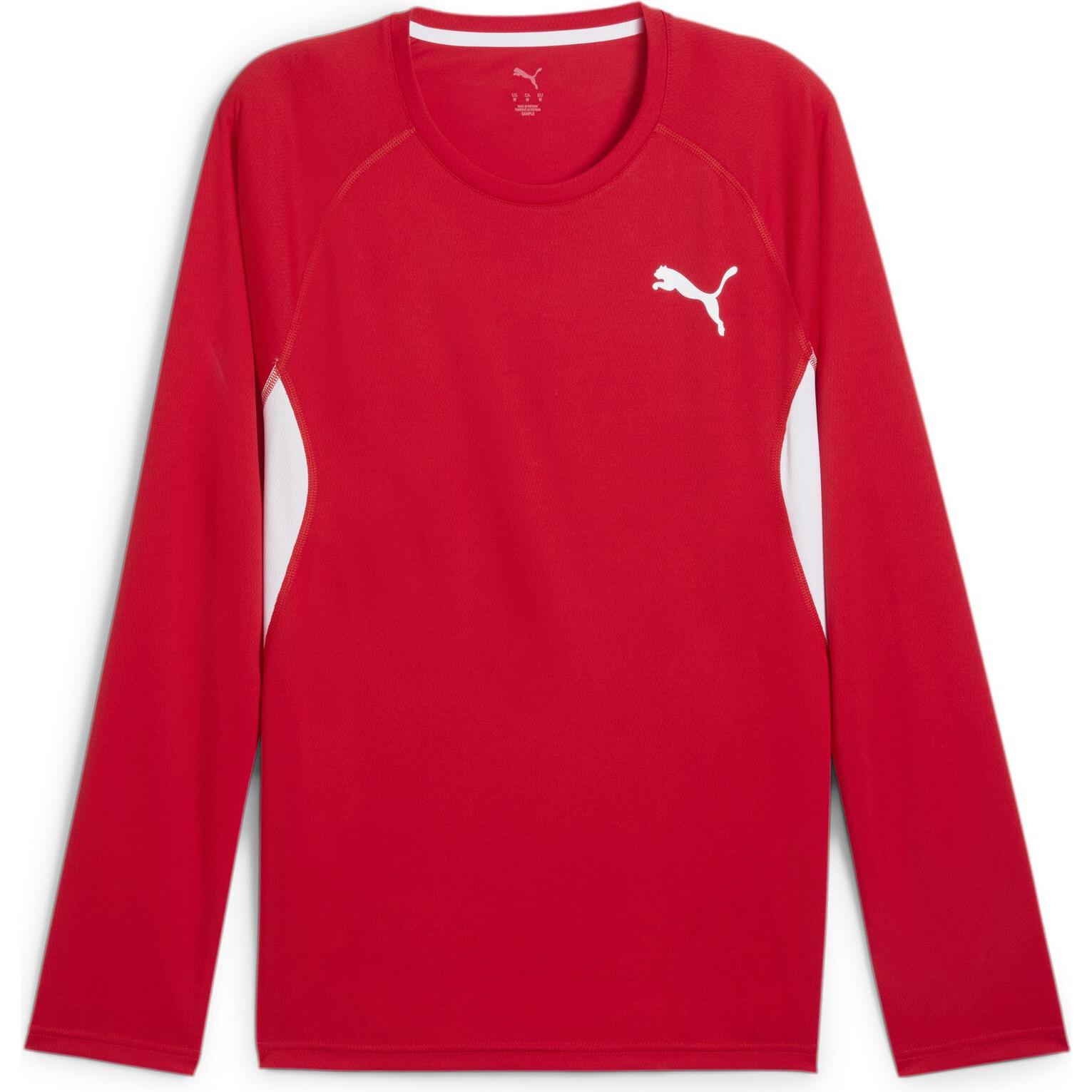 Puma, Herren, Sportshirt, M Cross The Line Ls Tee 3.0 (3XL), Rot, 3XL