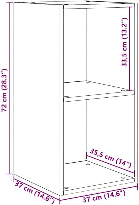 Actual product image vidaXL Wandschrank (37 x 37 x 72 cm)