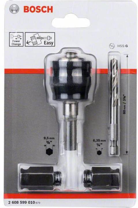 Actual product image Bosch Professional Zubehör Power Change Adapter, 9.5 mm (3/8) Hex Shank (7.15 millimetres)