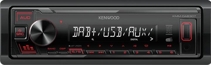 Kenwood KMM-DAB307AO Auto-mediareceiver Zwart 200 W