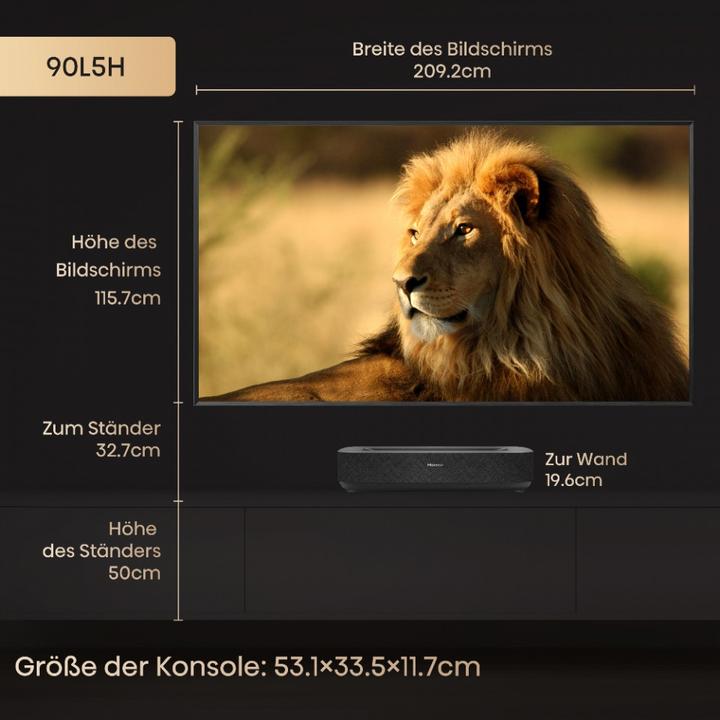 Produktbild Hisense 90L5HD (4K, 2100 lm, 0.22	:1)