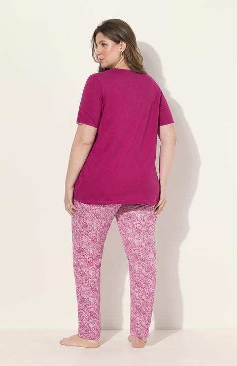 Produktbild Ulla Popken Pyjama, Zierkante, Spitzendruck, Halbarm (46, 48)