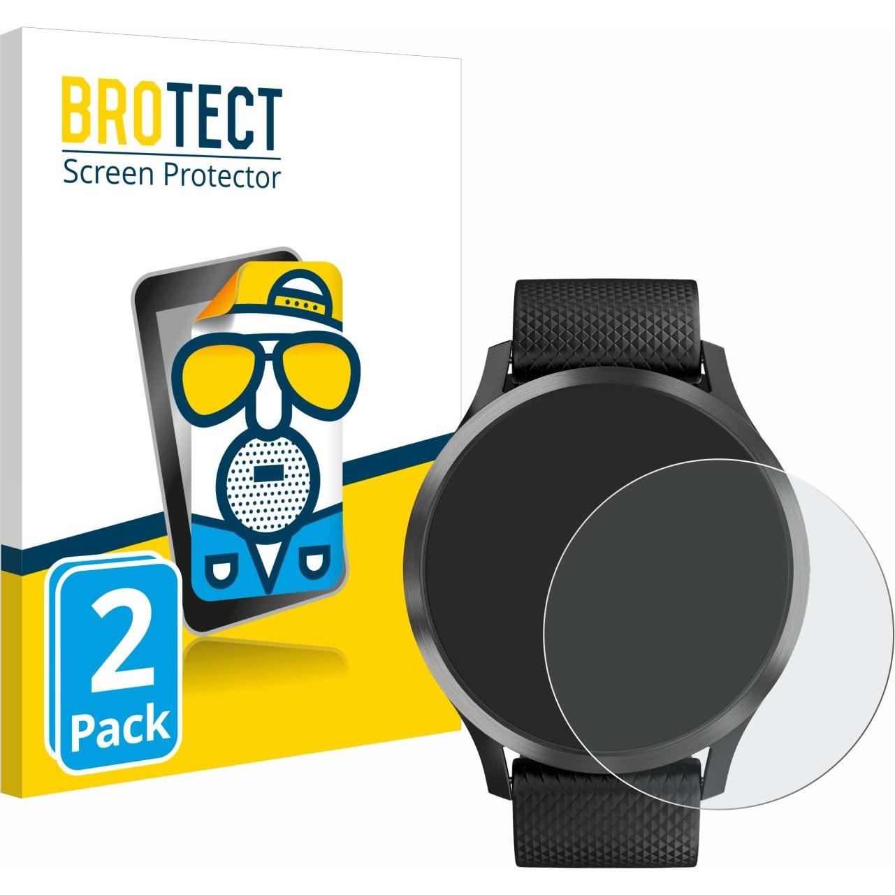 BROTECT Entspiegelungs-Schutzfolie Displayschutz Matt, Smartwatch Schutzfolie, Grau