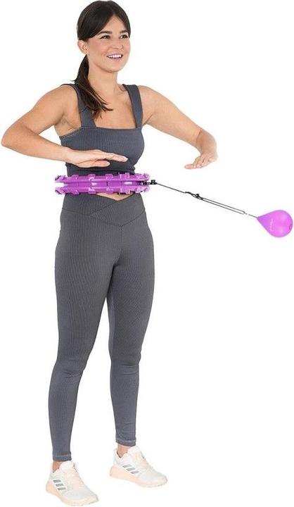 Image du produit HMS Hula Hop plus taille avec onglets et poids HHW12 violet (51 cm, 1375 g)