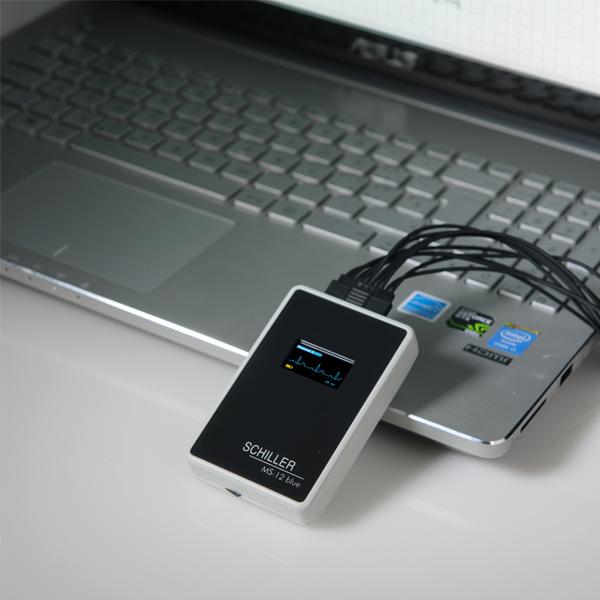 Actual product image Digital resting ECG CS104 MS12 Blue - With interpretation option