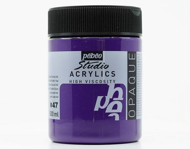 Actual product image Pebeo Studio Acrylics fine acrylic (Cobalt violet imitation, 500 ml)