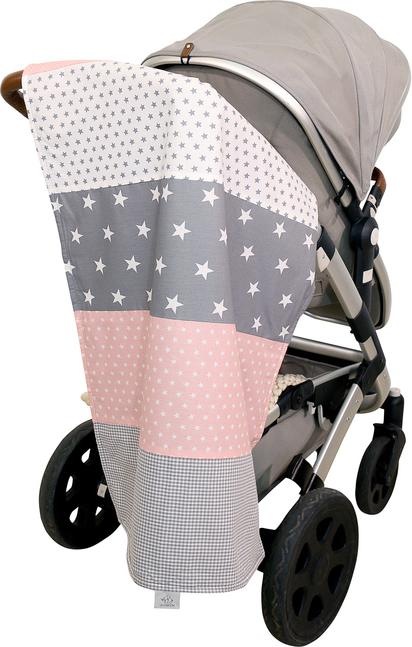 Produktbild Ullenboom Kuscheldecke Sterne rosa grau 70 cm x 100 (70 x 100 cm)