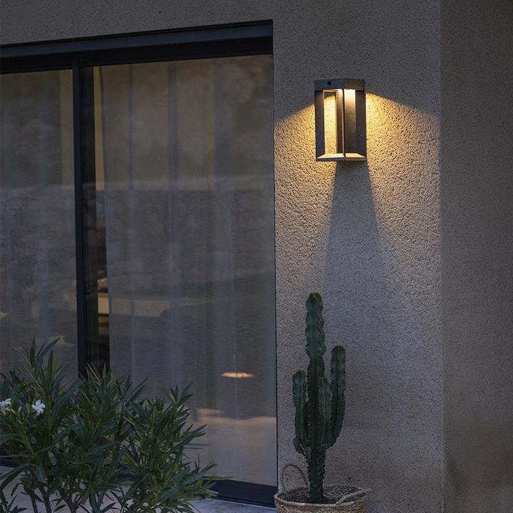 Produktbild Les Jardins Solar-Wandleuchte Teckalu Duratek Alu schwarz TECKA31