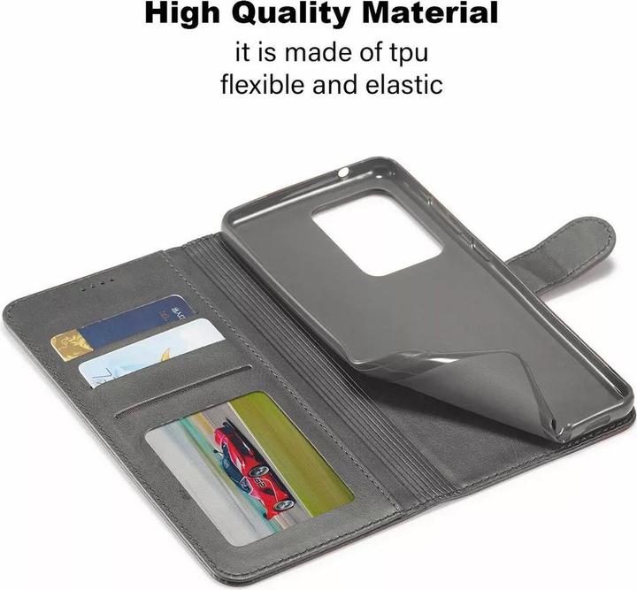 Actual product image LC.Imeeke Huawei P30 Lite - Wallet Etui mit 3 Kartenfächern & Magnetverschluss, Grau (Huawei P30 Lite)