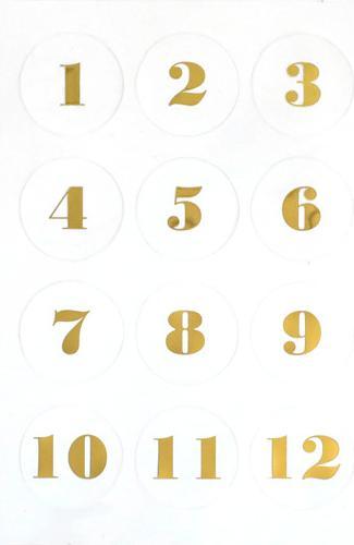Actual product image Artoz Stickers numbers 1-24
