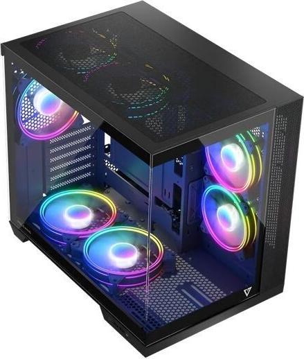 Produktbild Modecom Obudowa Volcano Panorama Apex ARGB 3F czarna (AT-PANORAMA-3F-ARGB-10-000000-0002) (ATX, ITX, mATX)