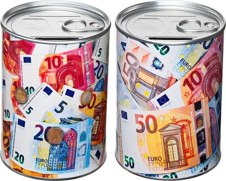 Image du produit Idena Tirelire billets 8,6x8,6x12cm 2 fois assortis