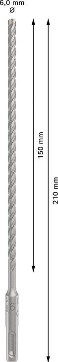 Actual product image Bosch Professional Zubehör Pro SDS plus-5X (6 mm)