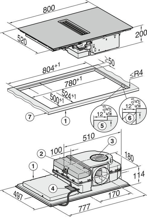 Produktbild Miele KMDA 7272-1 FL Silence (80 cm, Induktionskochfeld)
