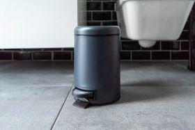 Image du produit Wenko Poubelle à pédale Leman navy 3 ltr. (3 l)