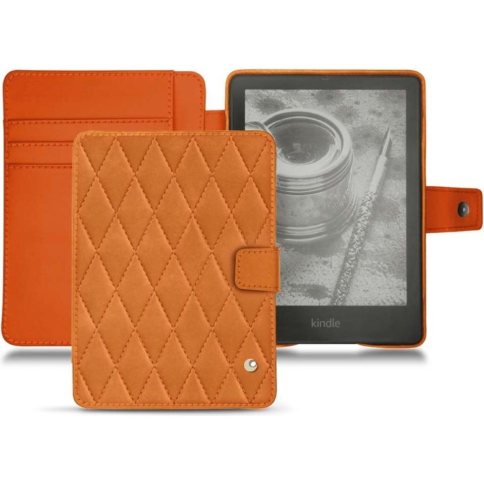 Noreve Lederschutzhülle Wallet (Kindle Paperwhite), eReader Zubehör, Orange