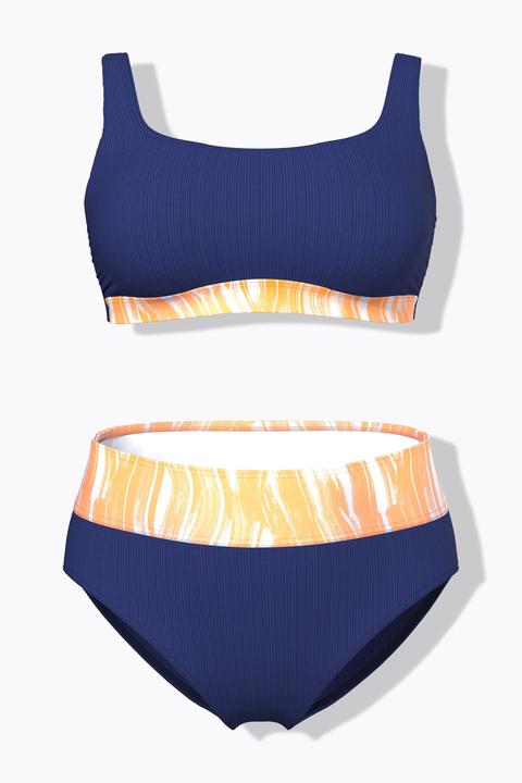 Actual product image Ulla Popken Textured Two Piece Bikini Set (58, 60)