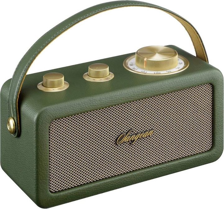 Image du produit Sangean RA-101 Radio à piles FM Bluetooth®, AUX rechargeable Vert, Or (FM, Bluetooth)
