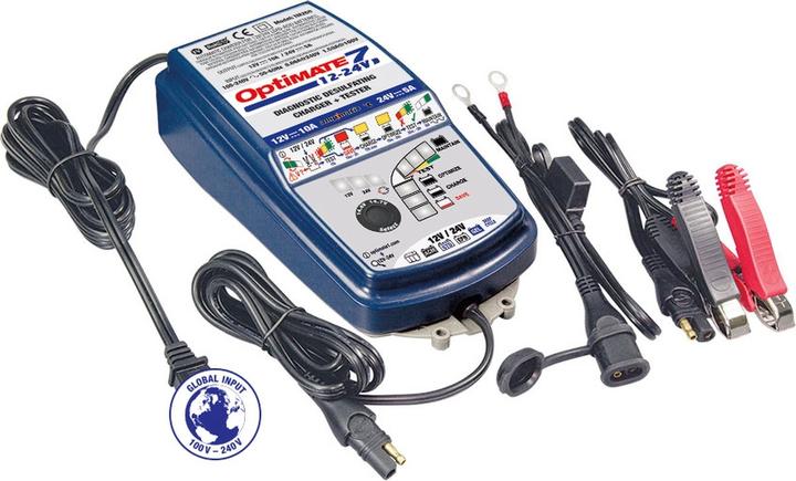 Productafbeelding Tecmate 7 batterij testen lader 12v-24v 10a-5a (12V, 24V, 10 A)