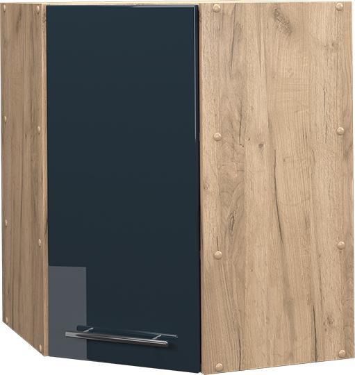 Blau, Dunkelblau hochglanz, Goldkraft Eiche