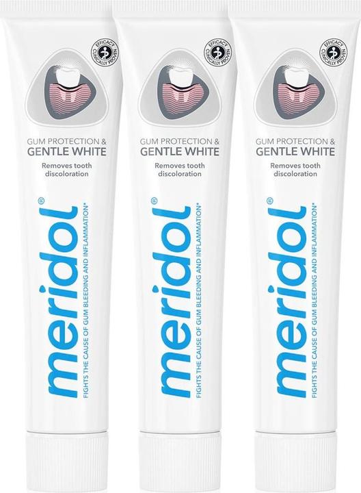 Actual product image Meridol Gentle White Tripack Toothpaste ( 3 Ks ) - Toothpaste Witheaching Effect (75 ml)