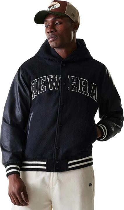 Actual product image New Era Varsity College Hooded Jacke - BRAND PATCHES - L (L)