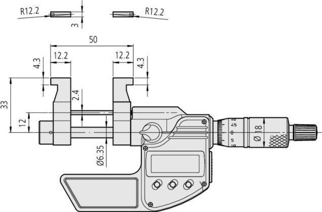 Immagine prodotto Mitutoyo Micrometro digitale con becchi per interni con uscita dati