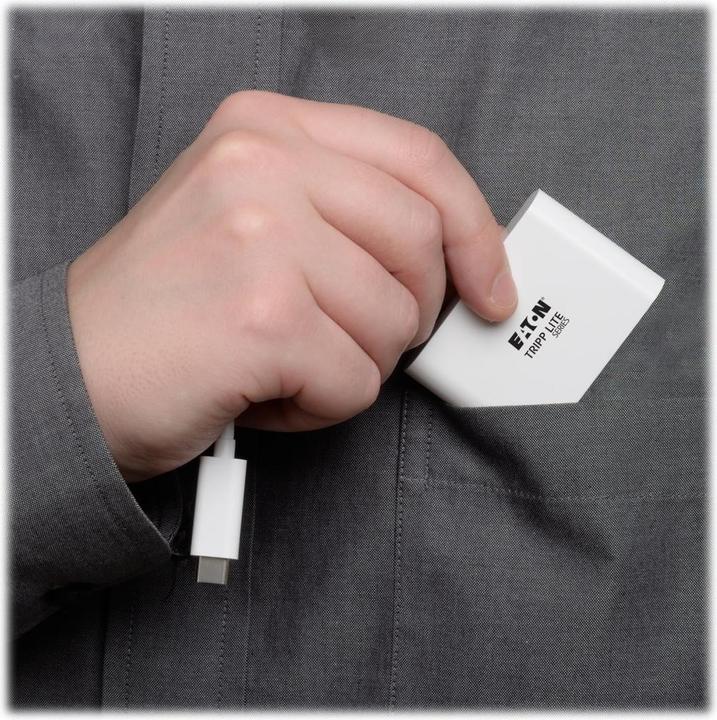 Actual product image Eaton USB-C to HDMI Adapter with USB-A Port and PD Charging HDCP White (USB-C, 1 portion)