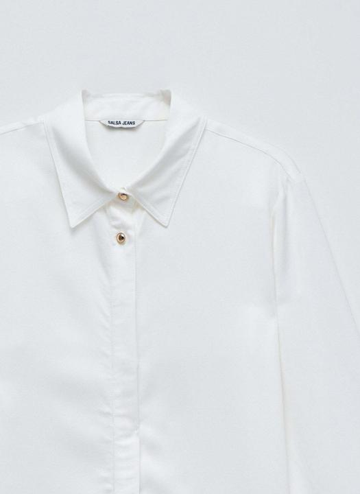 Produktbild Salsa Jeans Langarmbluse Basic Shirt W/ Gold Buttons (L)