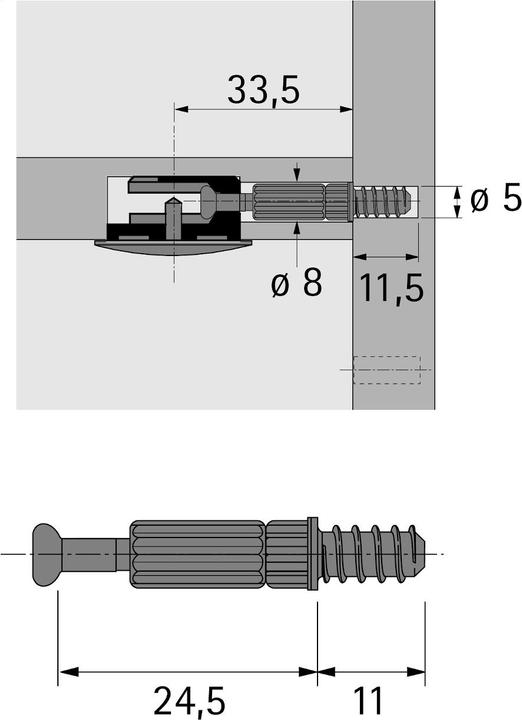 Produktbild Hettich Einschraubdübel Twister DU 262 (Einpressdübel, 200 Stk.)
