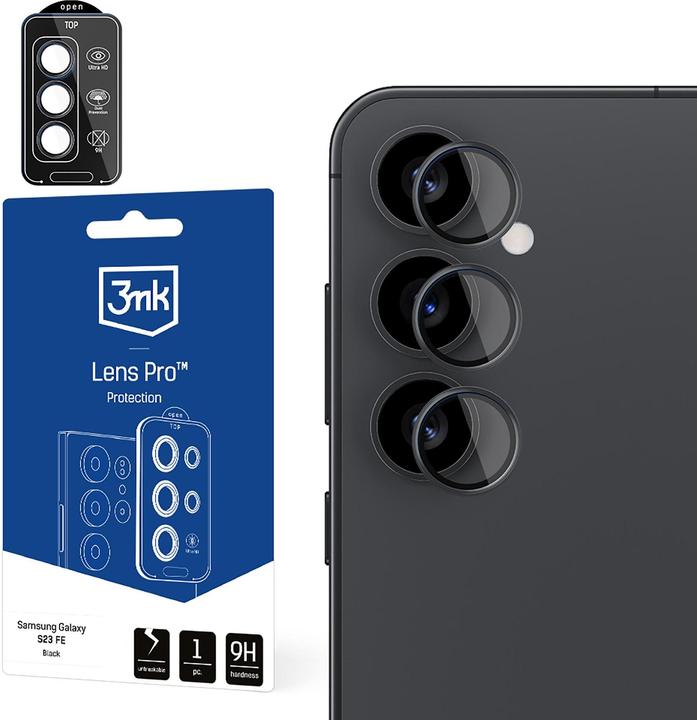 Produktbild 3MK SzkÅo na obiektyw aparatu Lens Protection Pro Black do Samsung Galaxy S25 (1 Stk., Samsung Galaxy S25)