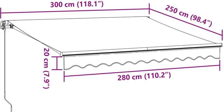 Produktbild vidaXL Einziehbare Markise (3 m)
