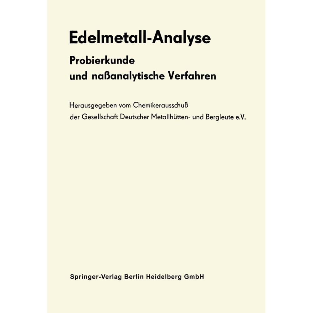 Edelmetall-Analyse, Fachbücher