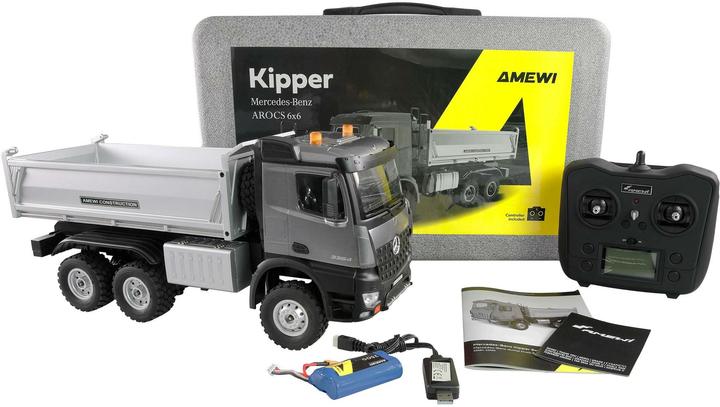 Produktbild Amewi Mercedes-Benz Arocs Kipper 6x6 1:14 RTR anthrazit (RTR Ready-to-Run)