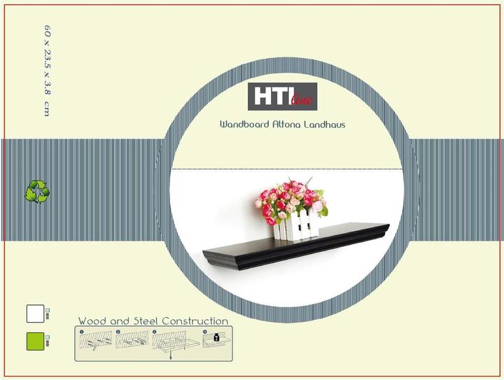 Produktbild HTI-Living Wandregal 60 cm Altona Landhaus Weiss (60 x 4 x 24 cm)
