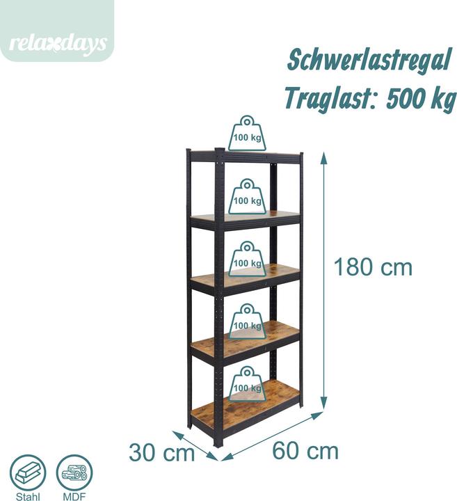 Produktbild Relaxdays Schwerlastregal