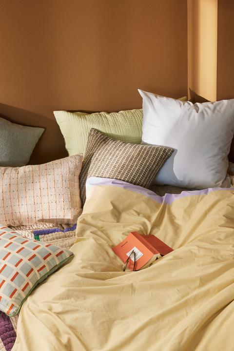 Produktbild Hübsch Rhythmic Kissen Beige/Orange/Schwarz (40 x 60 cm)
