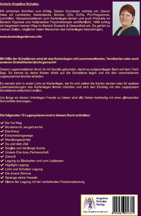 Produktbild Legeschablonen Lenormand, Tarot als Unterlage beim Kartenlegen (Deutsch, Angelina Schulze, 2021)