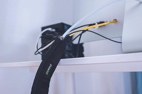 Image du produit OK-Line Passe-câbles textil blanc, long. 1500mm (Conduit, 150 cm)