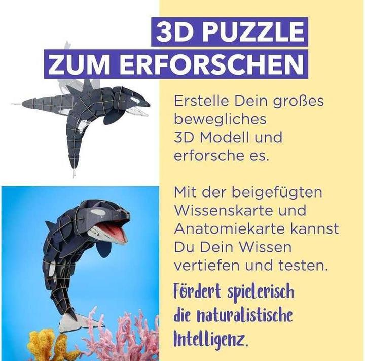 Produktbild mierEdu Eco 3D Puzzle - Der Orca (beweglich) (85 Teile)