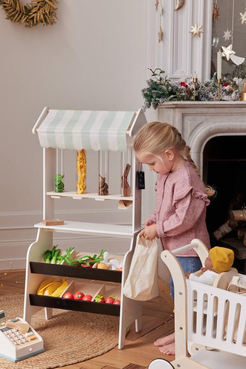 Actual product image Vertbaudet Kinder Marktstand mit Obst und Gemüse, Holz FSC®